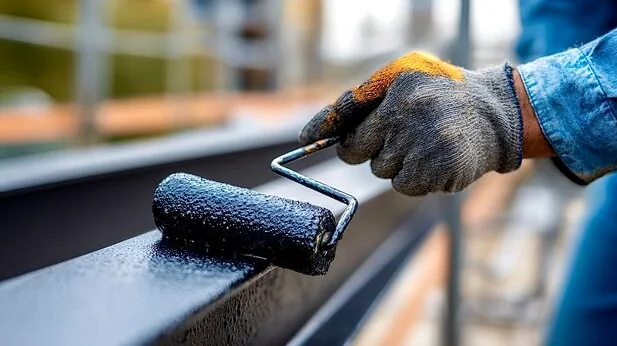 Iron fence painting